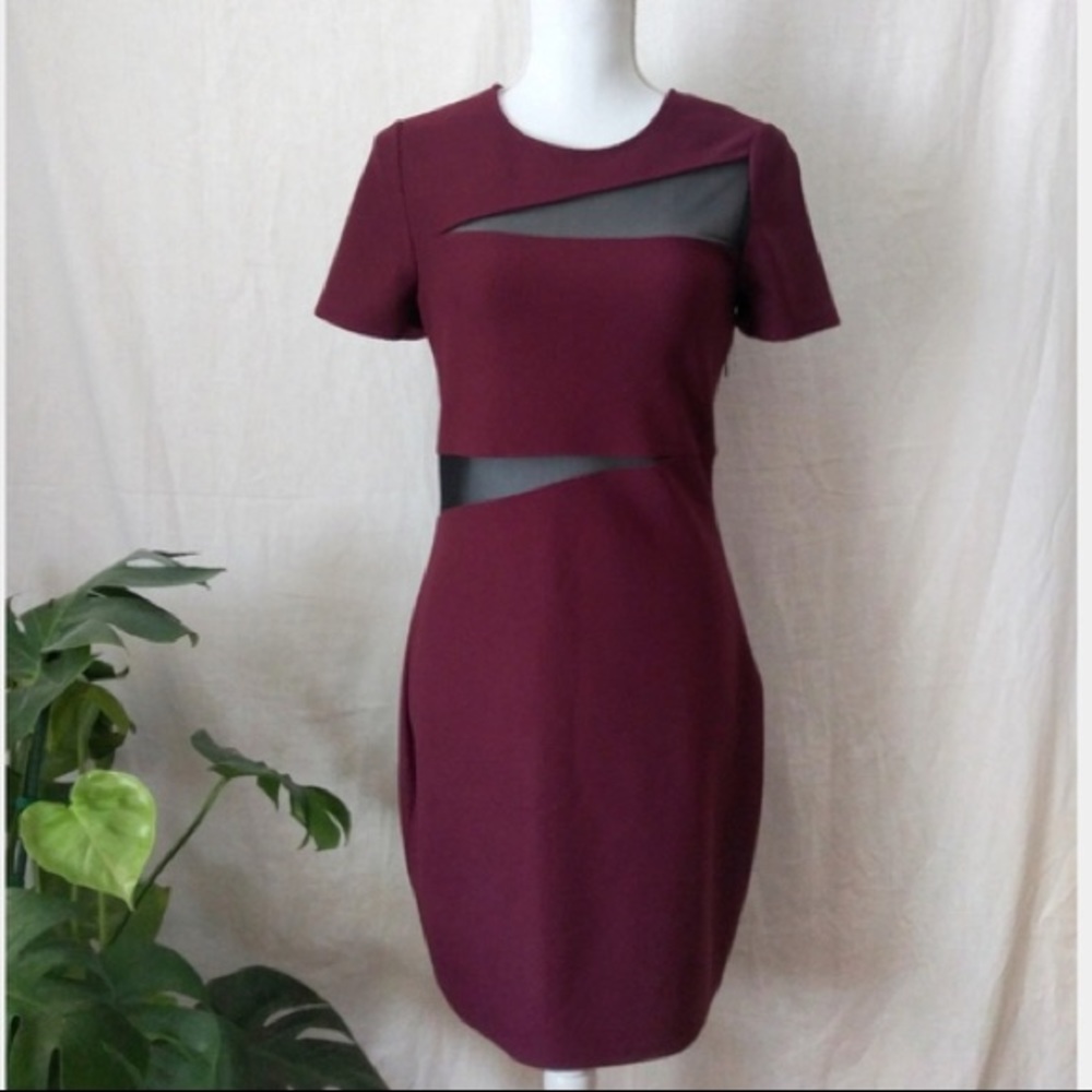 Maroon cocktail dress